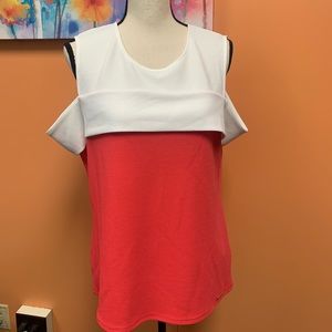 CalvinKlein white & red top